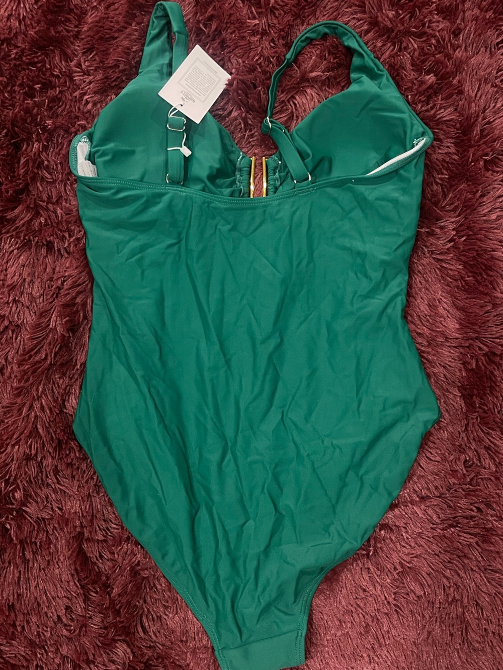 NWT B2PRITY Emerald Green One-Piece Swimsuit Size L - Picture 3 of 4